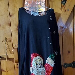 Vintage Heirloom Collectibles Christmas Collection 2004 Sequined Santa Seater 1X